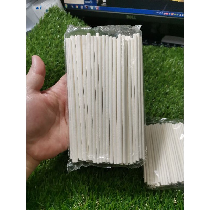 ไม้กระดาษเค้กป๊อป Food Grade ไม้อมยิ้ม หนาพิเศษ 2 ขนาด (10/15 cm) บรรจุ 95-100 ชิ้น - Image 3