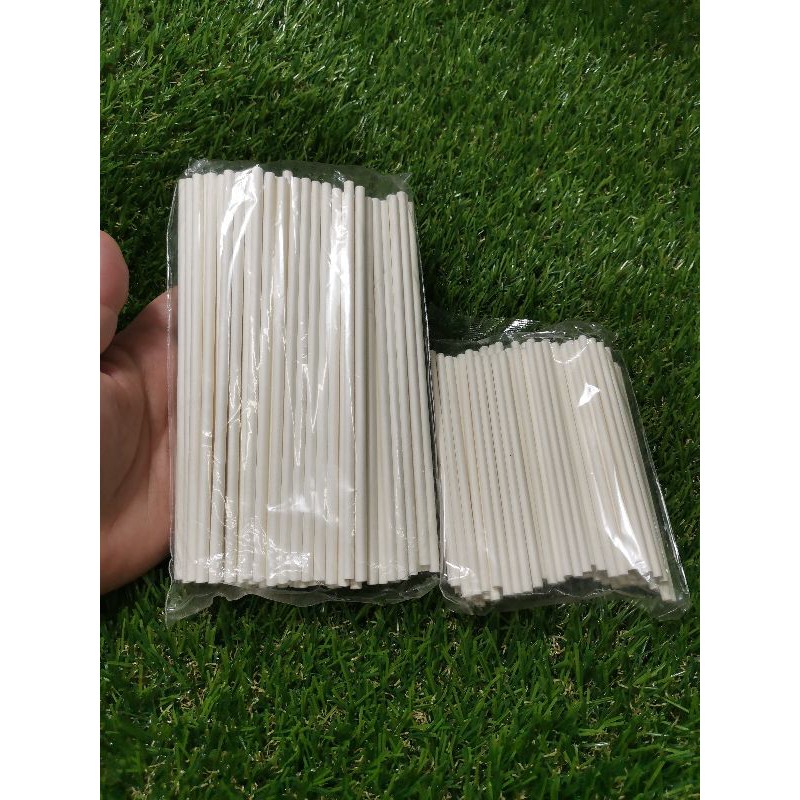 ไม้กระดาษเค้กป๊อป Food Grade ไม้อมยิ้ม หนาพิเศษ 2 ขนาด (10/15 cm) บรรจุ 95-100 ชิ้น - Image 4