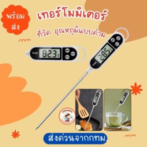 DIGITAL THERMOMETER FOOD THERMOMETER เครื่องวัดอุณหภูมิแบบดิจิตอล เครื่องวัดอุณหภูมิอาหารสีขาว