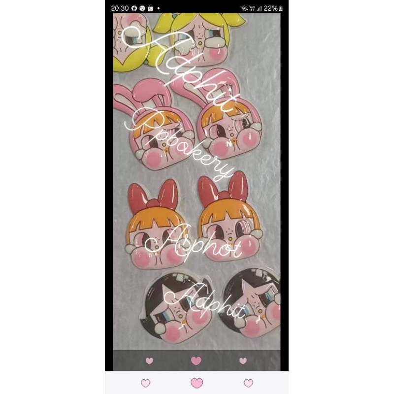 🥰 พร้อมส่ง 🥰 แผ่นลอกลายช็อคโกแลต มาใหม่ น้องครายพัฟ มี2 รุ่น ร้องไห้ 1แผ่นยังไม่ราดช็อกโกแล็ต - Image 2